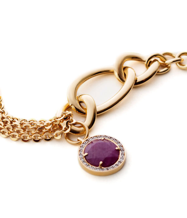 Detalhes gargantilha de ouro amarelo 18K